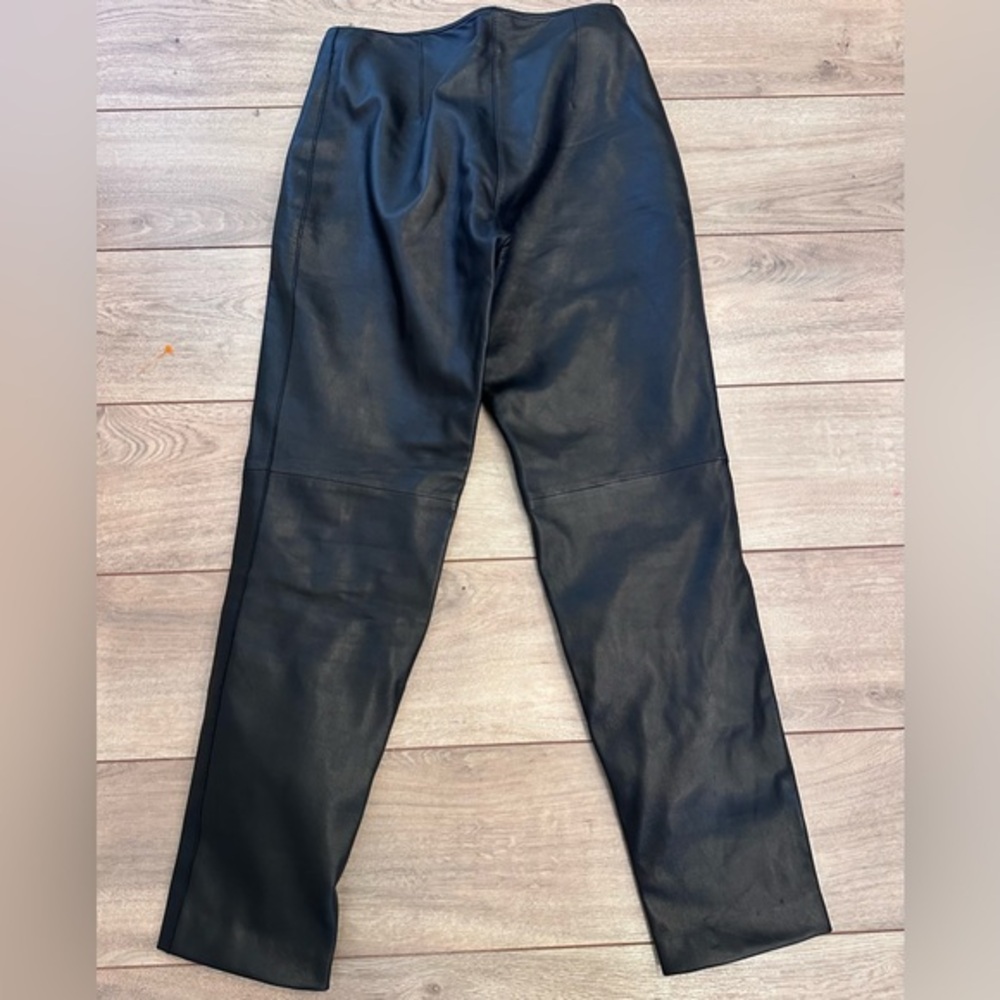 Bebe Genuine Leather Pants‎ Size 0 – Black Straight Leg